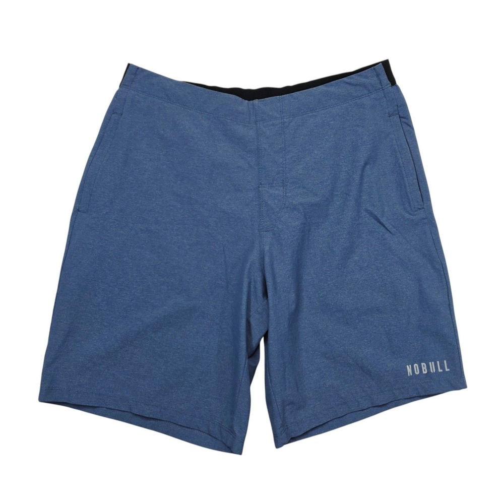 NOBULL Mens Lightweight Training Shorts Blue Heathered Size L Workout Gym